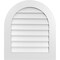 Ekena Millwork Round Top Surface Mount PVC Gable Vent: Non-Functional, w/ 3-1/2"W x 1"P Standard Frame, 26"W x 30"H GVPRT26X3001SN - alternate 1